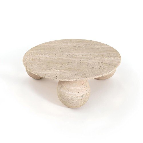 Travertine Ball Table