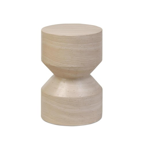 Travertine Side Table