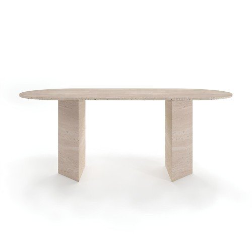 Capri Travertine Dining Table