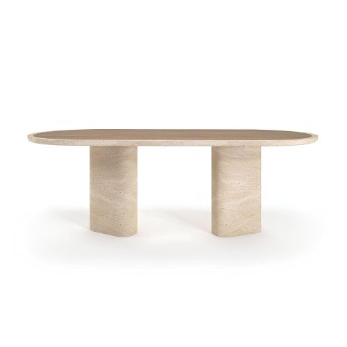 Elba Travertine Dining Table