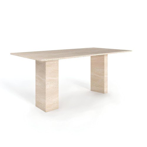 Fabia Travertine Dining Table