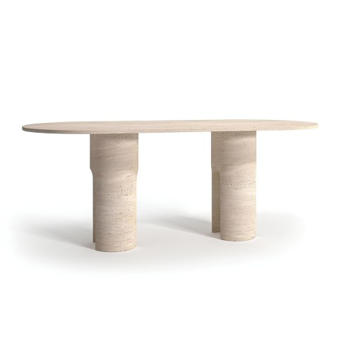 Rectangular Travertine Table