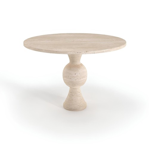 Liona Travertine Dining Table