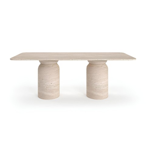 Loenza Travertine Dining Table