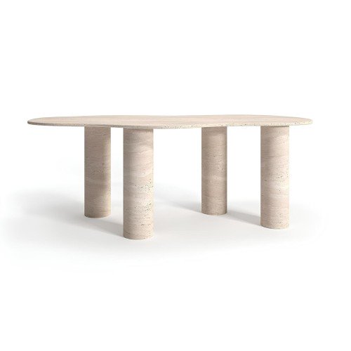 Lanzo Travertine Dining Table