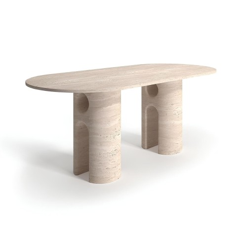 Polit Travertine Dining Table