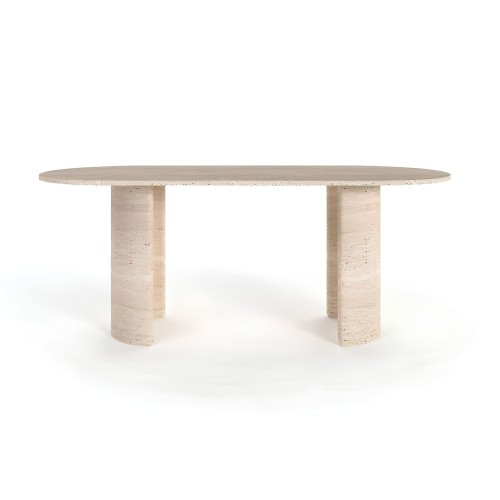 Olive Travertine Dining Table