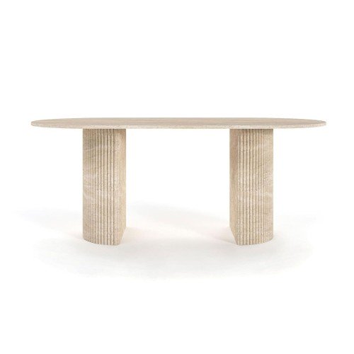 Cardo Travertine Dining Table