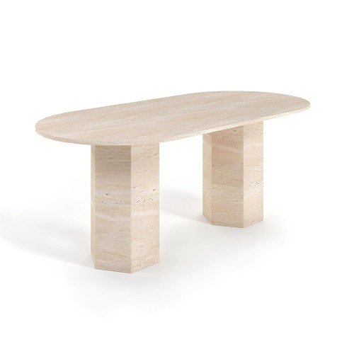 Entra Travertine Dining Table