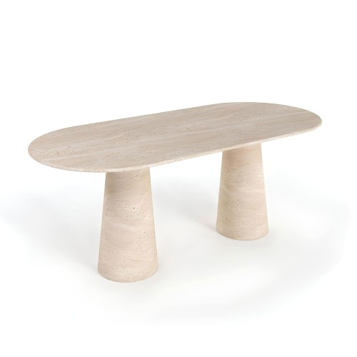 Rigo Travertine Dining Table