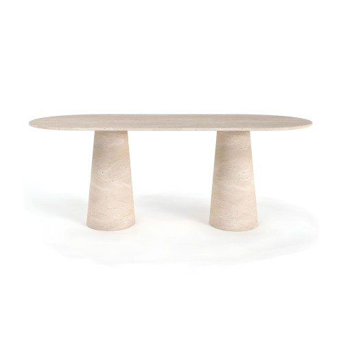 Rigo Travertine Dining Table