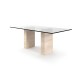 Sarah Travertine Dining Table