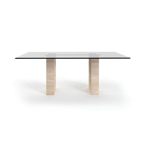 Sarah Travertine Dining Table