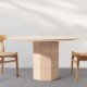 Luna  Travertine Dining Table