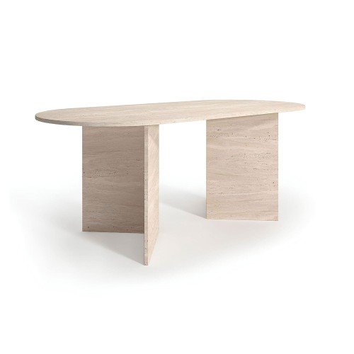 Leta Travertine Dining Table