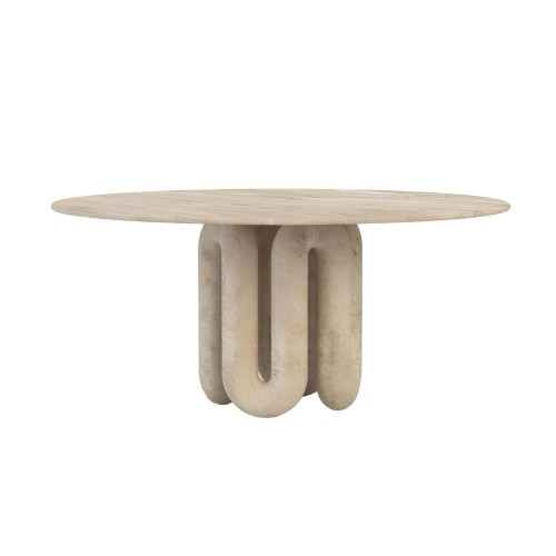 Snake 2 Travertine Dining Table