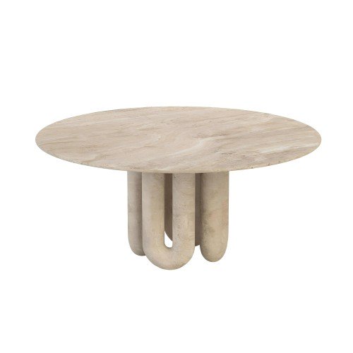 Snake 2 Travertine Dining Table